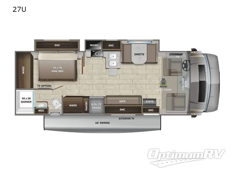 2022 Entegra Odyssey 27 U Floorplan Photo
