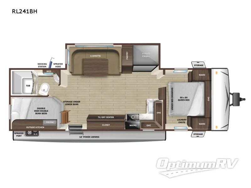 2022 Highland Ridge Range Lite RL241BH Floorplan Photo