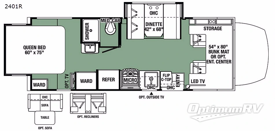 2017 Forest River Forester MBS 2401R Floorplan Photo