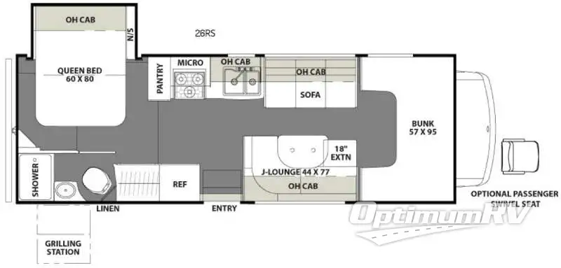 2017 Coachmen Freelander 26RS Ford 350 Floorplan Photo