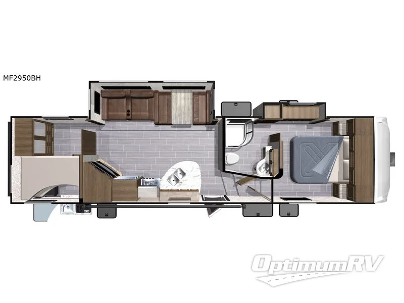 2018 Open Range Light 295BHS Floorplan Photo