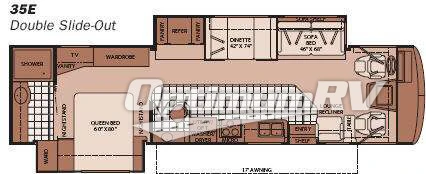 2008 Fleetwood Bounder 35E Floorplan Photo