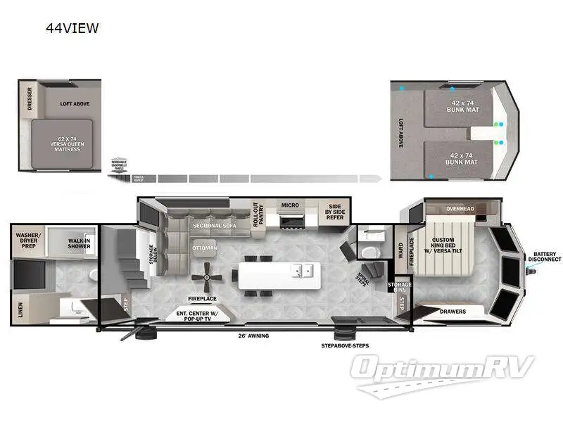 2024 Forest River Salem Grand Villa 44VIEW Floorplan Photo