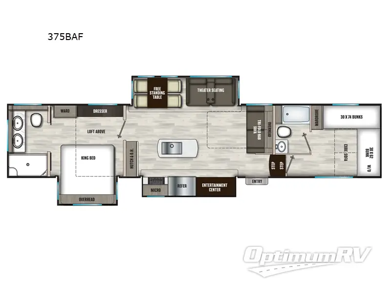 2024 Coachmen Chaparral 375BAF Floorplan Photo
