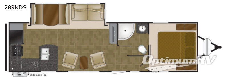2018 Heartland North Trail 28RKDS King Floorplan Photo