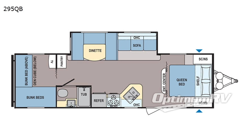 2019 Dutchmen Coleman Lantern Series 295QB RV Floorplan Photo