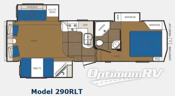 2013 Prime Time Crusader 290RLT Floorplan Photo