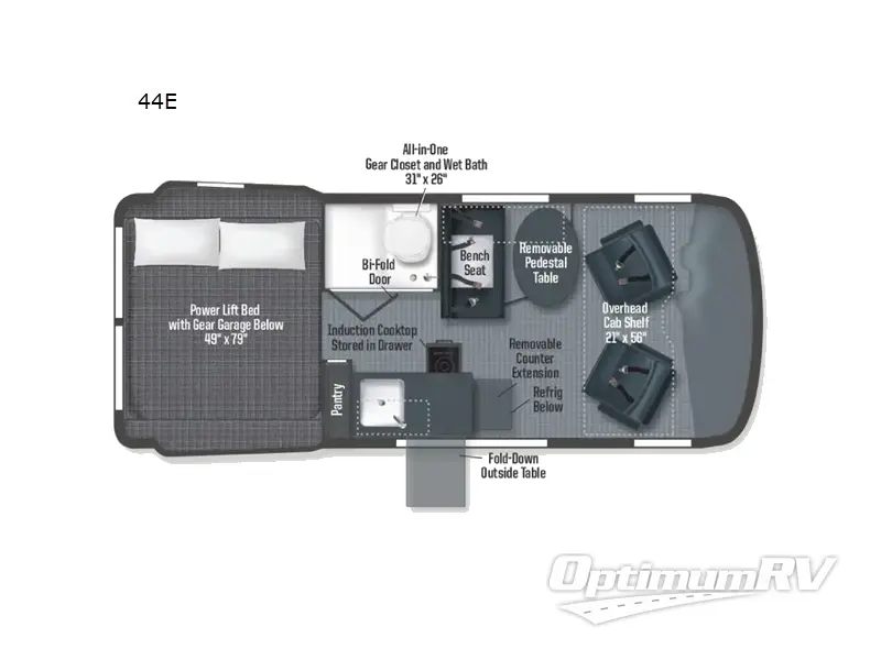 2023 Winnebago Revel 44E RV Floorplan Photo