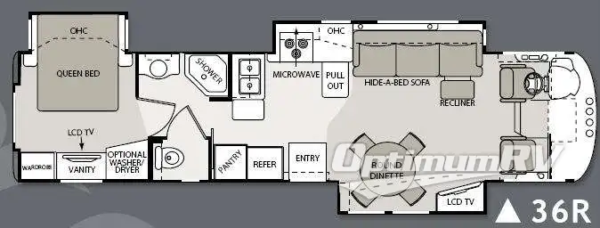 2009 Four Winds Magellan 36R Floorplan Photo