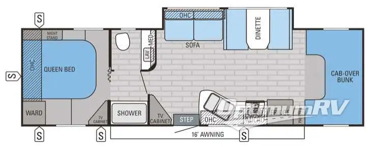 2016 Jayco Greyhawk 31FK RV Floorplan Photo