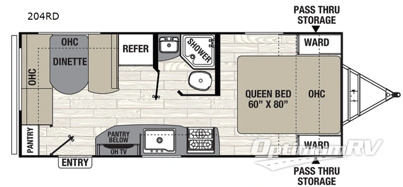 2019 Coachmen Freedom Express Ultra Lite 204RD Floorplan Photo