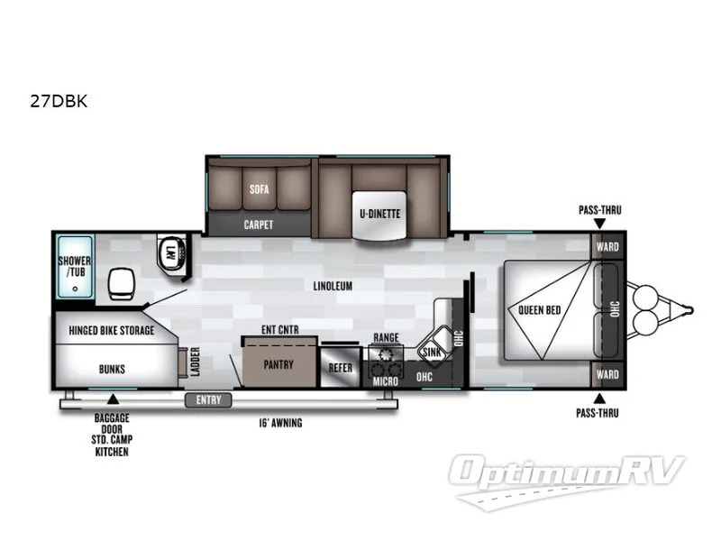 2019 Forest River Salem 27DBK Floorplan Photo