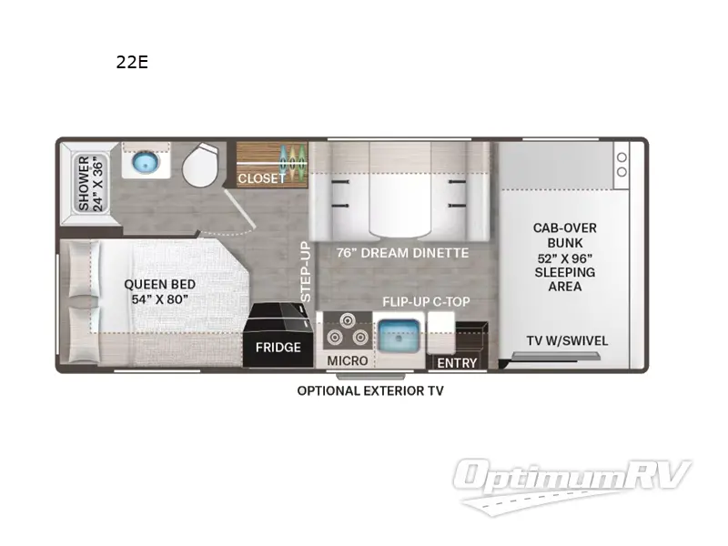 2024 Thor Four Winds 22E RV Floorplan Photo