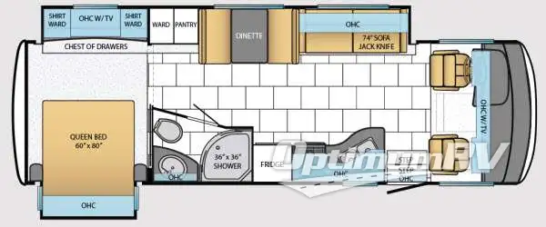 2014 Newmar Bay Star 2903 RV Floorplan Photo