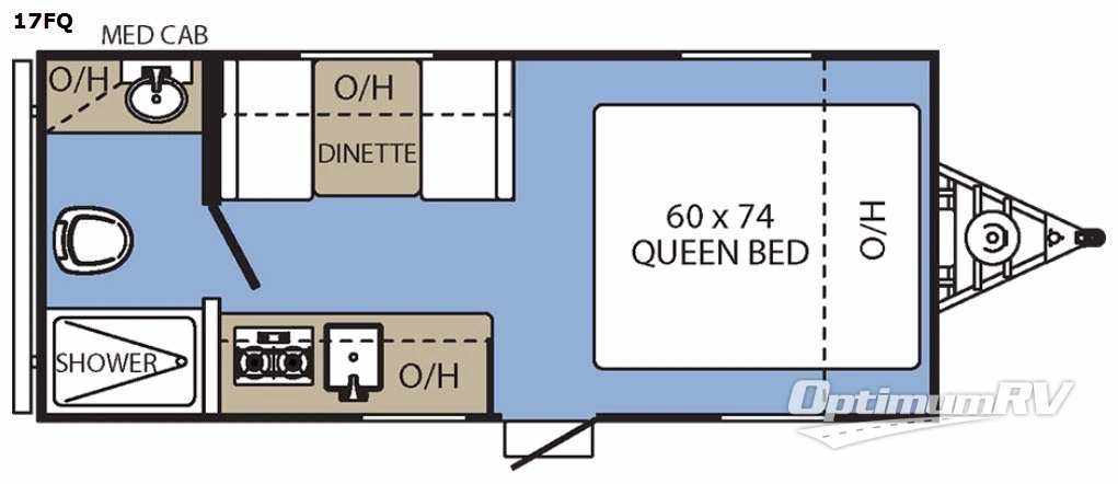 2017 Coachmen Clipper Ultra-Lite 17FQ Floorplan Photo