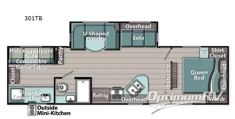 2020 Gulf Stream Trailmaster 301TB RV Floorplan Photo
