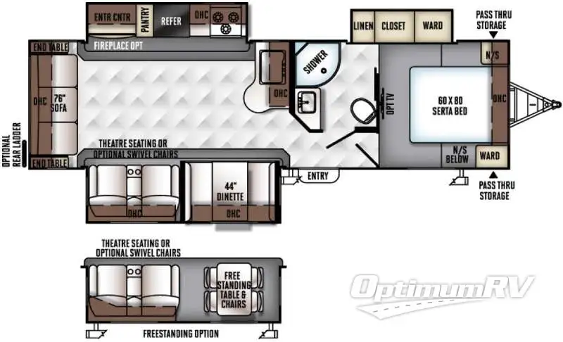 2015 Forest River Rockwood Ultra Lite 2906WS Floorplan Photo