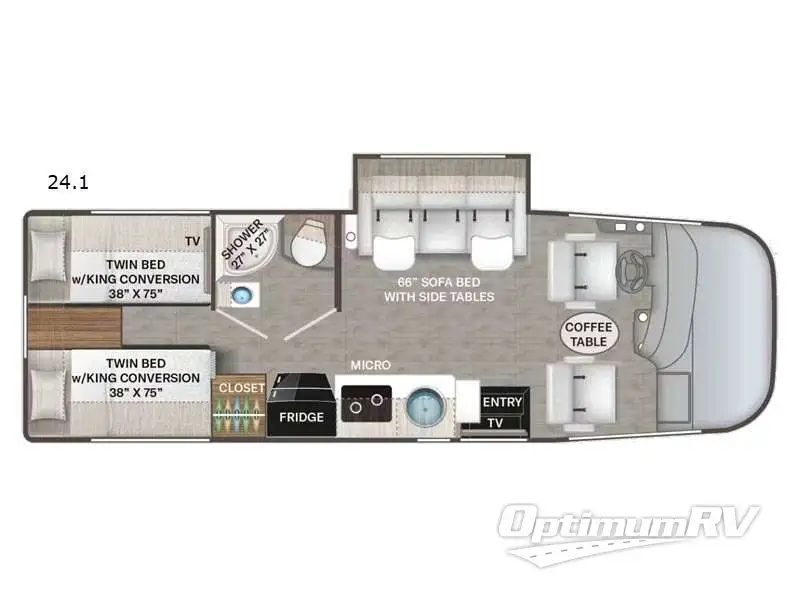 2026 Thor Vegas 24.1 Floorplan Photo
