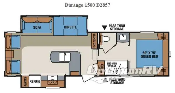 2014 KZ Durango 1500 D2857 Floorplan Photo