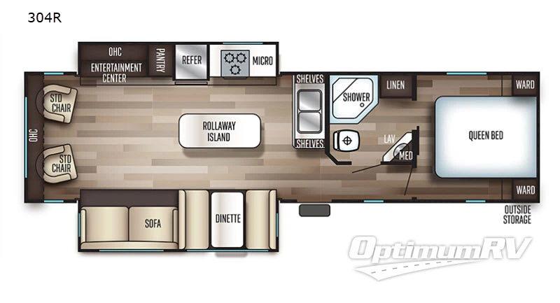 2019 Forest River Cherokee 304R RV Floorplan Photo