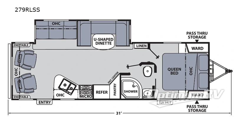 2020 Coachmen Apex Ultra-Lite 279RLSS RV Floorplan Photo