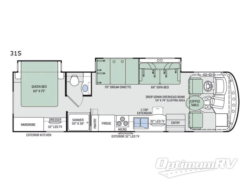 2018 Thor Windsport 31S RV Floorplan Photo