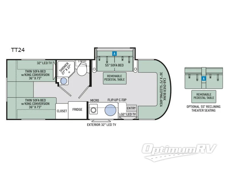 2018 Thor Synergy TT24 RV Floorplan Photo