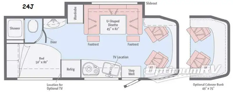 2017 Itasca Navion 24J RV Floorplan Photo