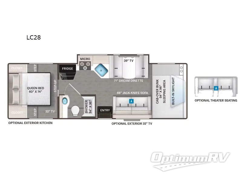 2024 Thor Quantum LC LC28 Floorplan Photo