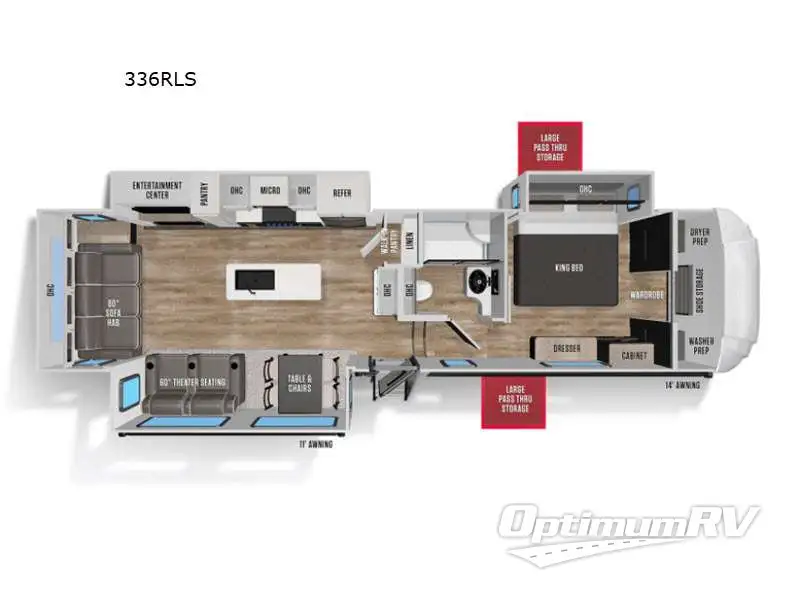 2021 Forest River Wildcat 336RLS Floorplan Photo