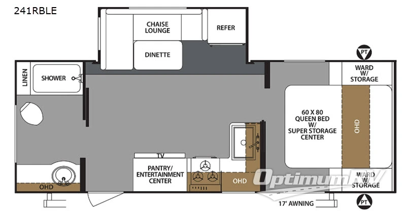 2019 Forest River Surveyor 241RBLE Floorplan Photo