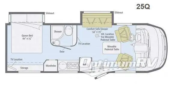 2014 Winnebago Via 25Q RV Floorplan Photo