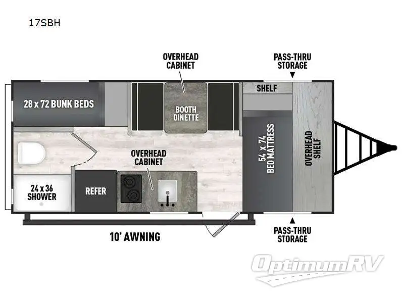 2024 Viking Saga 17SBH RV Floorplan Photo