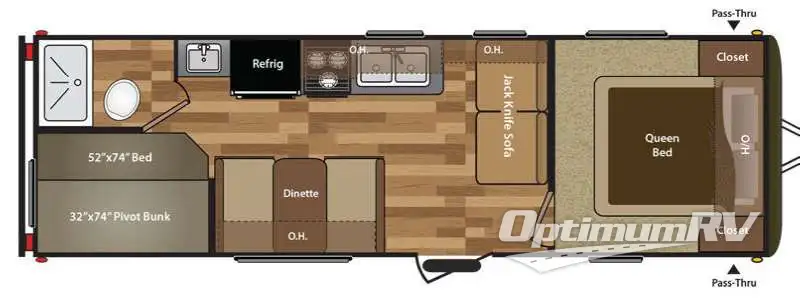2015 Keystone Hideout 260LHS Floorplan Photo