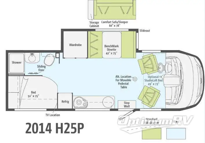 2014 Winnebago Via 25P Floorplan Photo