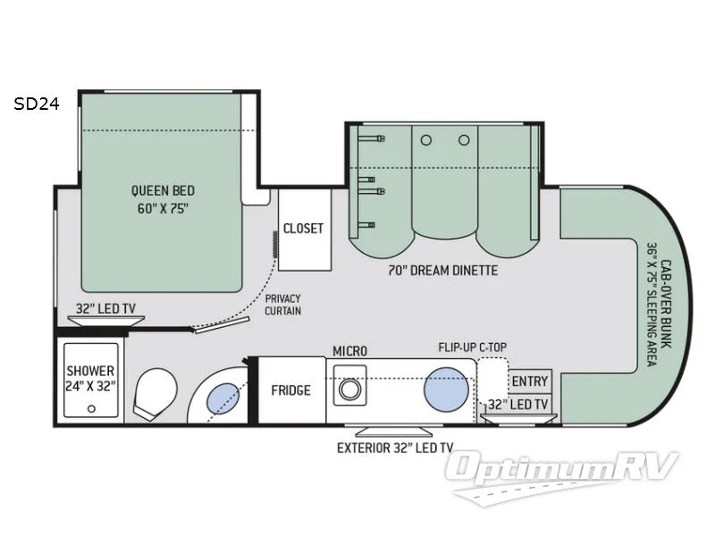 2018 Thor Synergy SD24 Floorplan Photo
