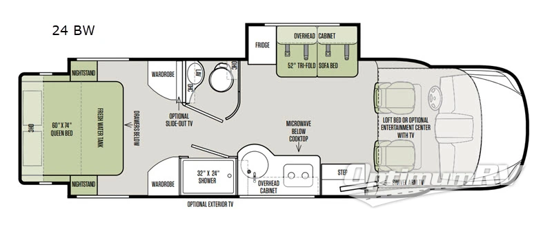 2019 Tiffin Wayfarer 24BW Floorplan Photo