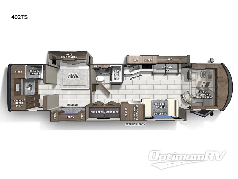 2021 Coachmen Sportscoach RD 402TS Floorplan Photo