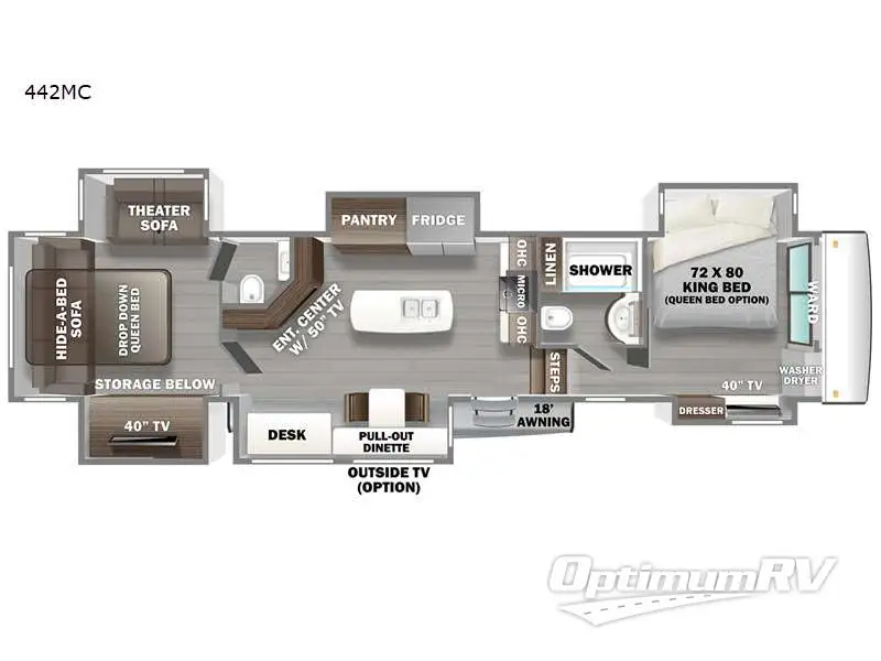 2023 Forest River RiverStone 442MC Floorplan Photo