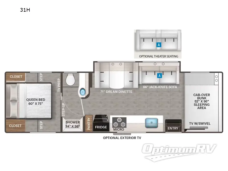 2026 Thor Four Winds 31H Floorplan Photo