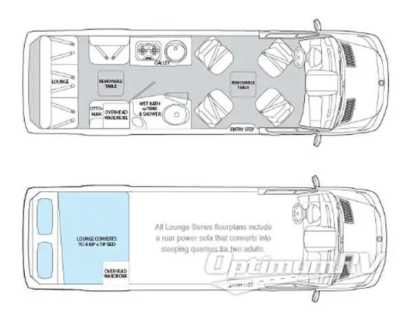 2014 Airstream Interstate Interstate Lounge Floorplan Photo