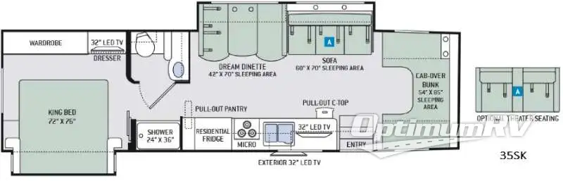 2017 Thor Chateau Super C 35SK Floorplan Photo