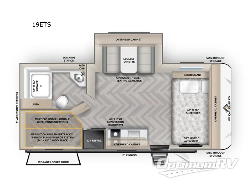 2025 Ember E-Series 19ETS Floorplan Photo