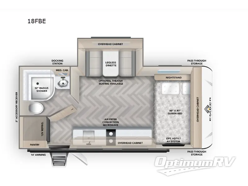 2025 Ember E-Series 18FBE Floorplan Photo