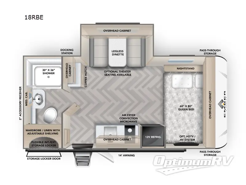 2026 Ember E-Series 18RBE Floorplan Photo