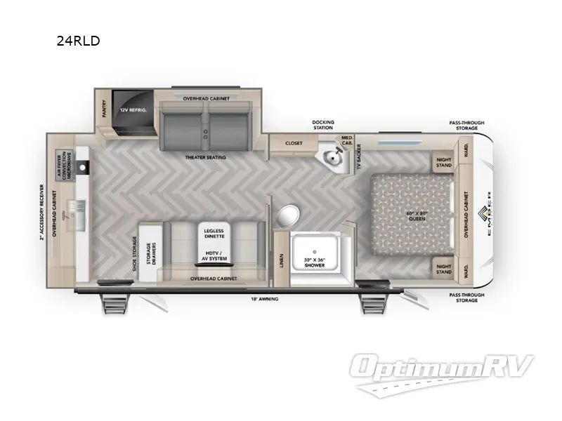 2026 Ember E-Series 24RLD Floorplan Photo
