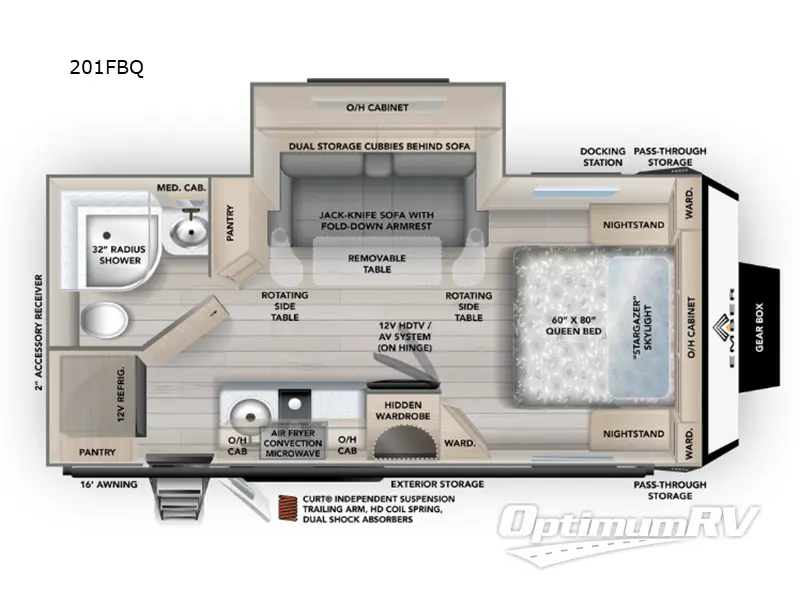 2026 Ember Overland Series 201FBQ Floorplan Photo