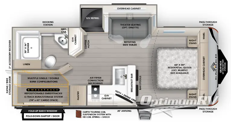 2027 Ember Touring Edition 2200ETL RV Floorplan Photo