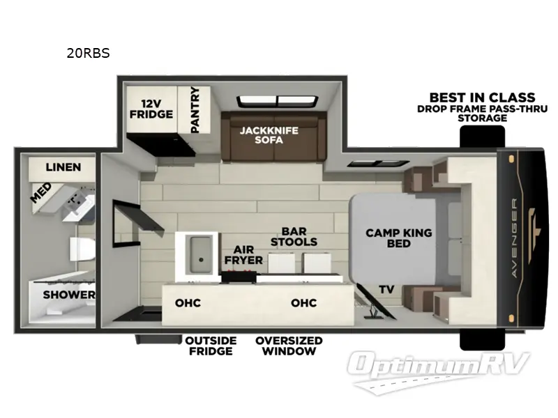 2027 Forest River Avenger 20RBS RV Floorplan Photo