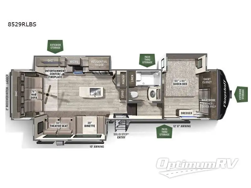 2023 Forest River Flagstaff Classic 8529RLBS Floorplan Photo